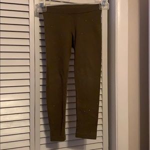 Cat & Jack girls green glitter leggings